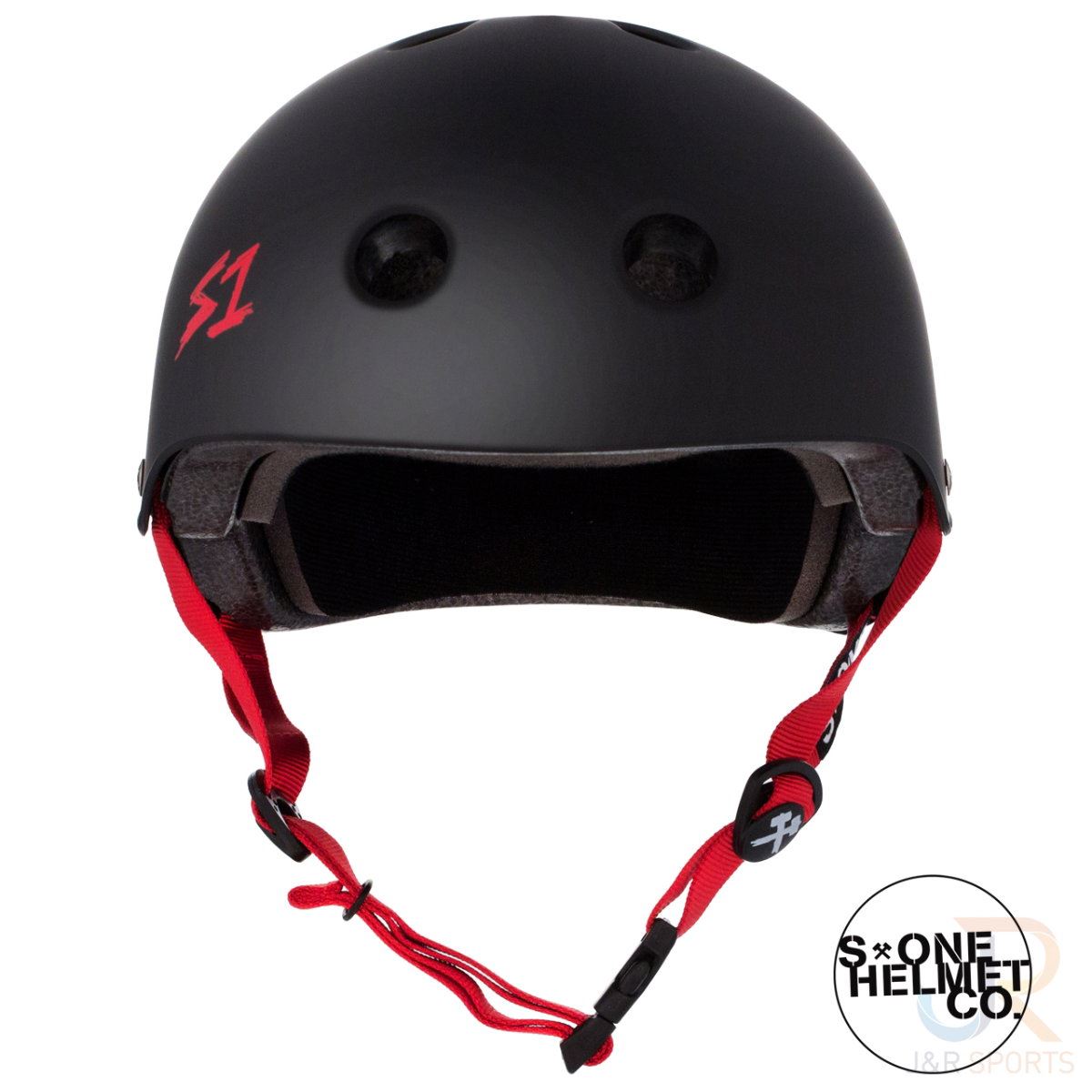 S1 Lifer Helmets - Black Matt inc Red Strap