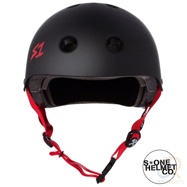 S1 Lifer Helmets - Black Matt inc Red Strap