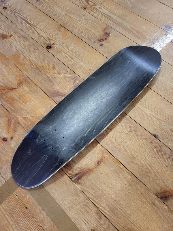 Venom Varnished Blank Skateboard Decks - Black Stain, Maple Wood, Perfect for Custom Art, DIY Projects, and Furniture - Cruiser Shape - Skatewarehouse.co.uk