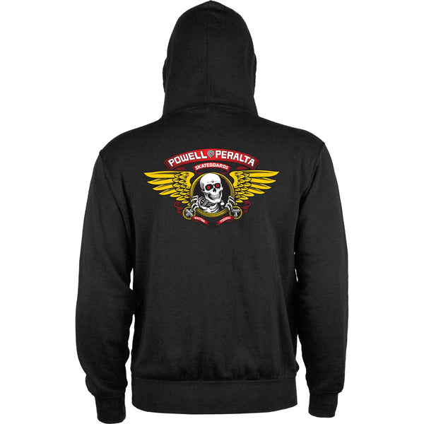 Powell-Peralta™ Winged Ripper • Lightweight Zipped Hoody • Black - Skatewarehouse.co.uk