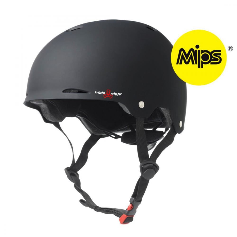 Triple Eight Helmet Gotham Helmet MIPS - Black Matte - Skatewarehouse.co.uk