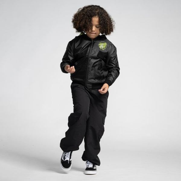 Santa Cruz Youth Jacket Youth Liquid Dot Jacket - Black - Skatewarehouse.co.uk
