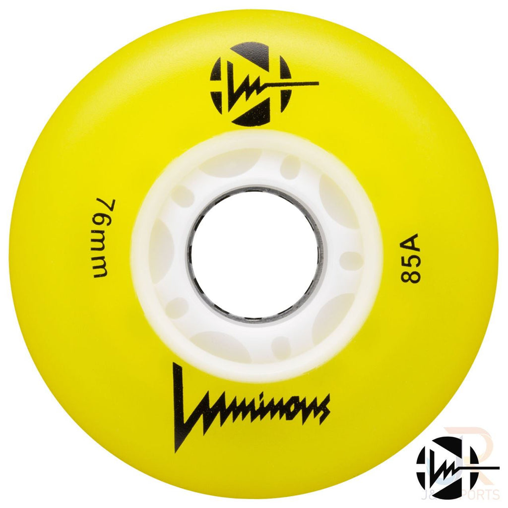 Luminous Led Inline Wheel (Set of 4 Wheels) - Yellow - 76Mm/85A - Skatewarehouse.co.uk
