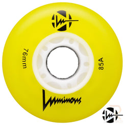 Luminous Led Inline Wheel (Set of 4 Wheels) - Yellow - 76Mm/85A - Skatewarehouse.co.uk