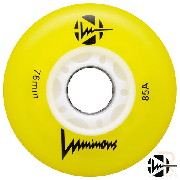 Luminous Led Inline Wheel (Set of 4 Wheels) - Yellow - 76Mm/85A - Skatewarehouse.co.uk