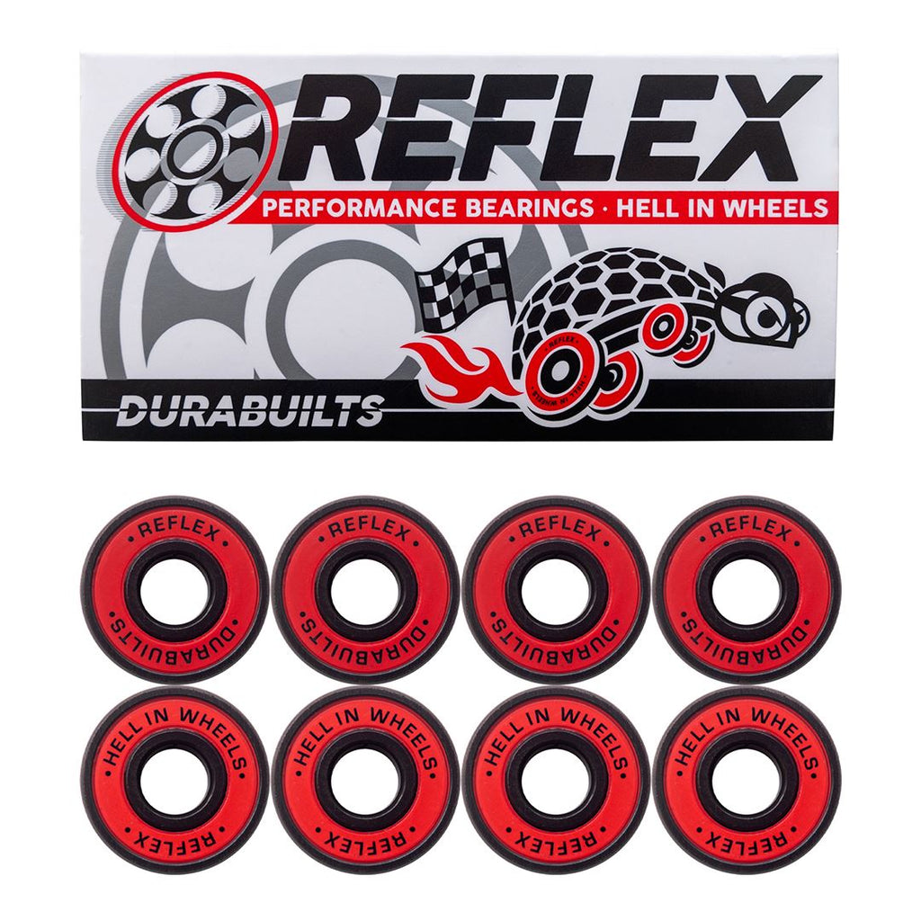 Reflex DURABUILT BEARINGS Red/Black - Skatewarehouse.co.uk