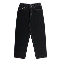 Theories Of Atlantis Plaza Jeans Black W/ White Contrast Stitch