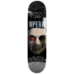 Opera Skull Mask EX7 Pop Slick Black Skateboard Deck - 8.25"