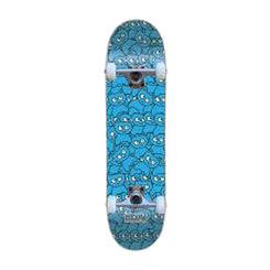 Meow Sticker Pile CMYK Cyan Complete Skateboard - 8.25"