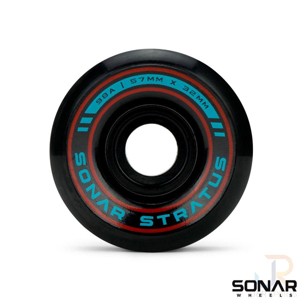 Sonar (4) Stratus - Black - / 98a Skateboard Wheels - 57mm