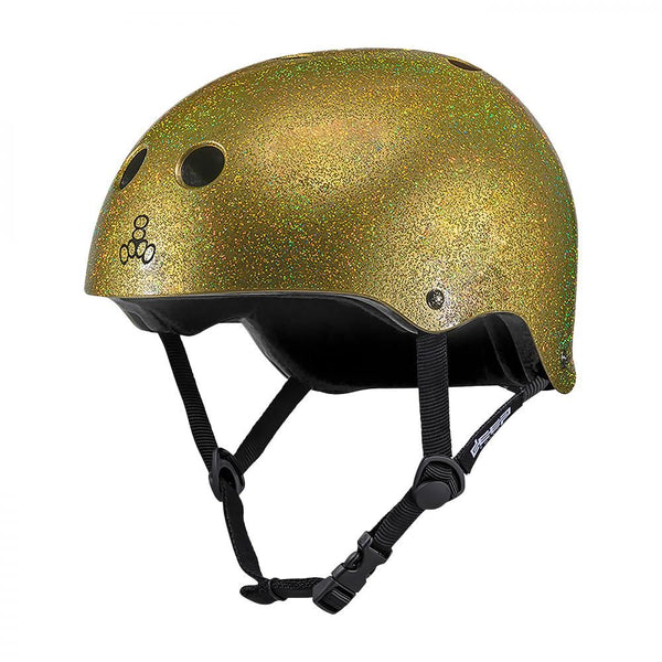 Triple Eight Helmet Deep Cover - Gold Glitter