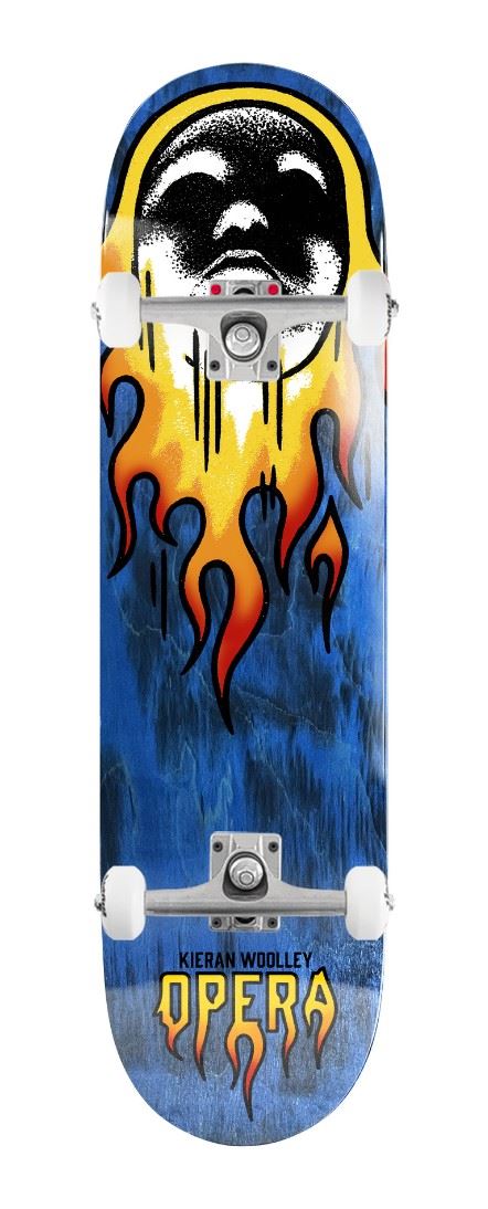 Opera Kieran Woolley Flame EX7 Blue Bleed x Venom Custom Complete Skateboard - 8.5