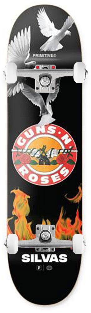 Primitive Silvas Next Door Decks GNRS1 Black x Venom Custom Complete Skateboard - 8.38