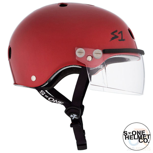 S1 Lifer Helmets inc Visor - Blood Red Gloss