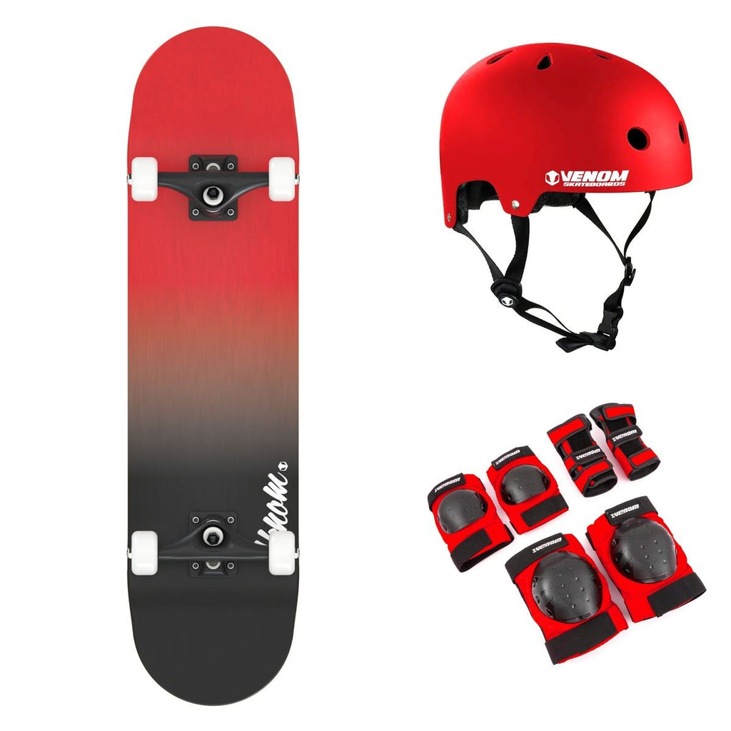 Venom My First Fade Red/Black Complete Skateboard Bundle - 8.0"