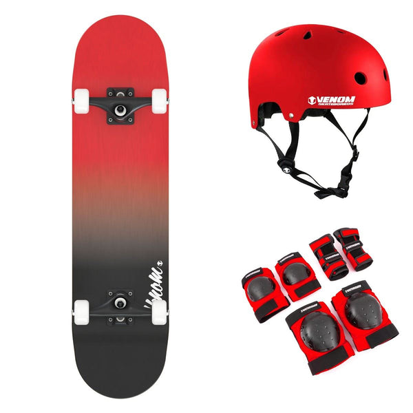 Venom My First Fade Red/Black Complete Skateboard Bundle - 8.0"