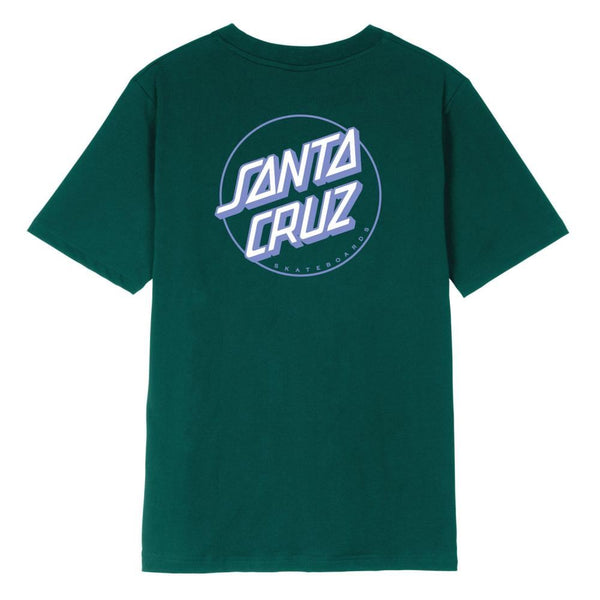 Santa Cruz Womens T-Shirt Partial Dot - Emerald - Skatewarehouse.co.uk