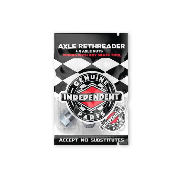 Independent Skateboard Trucks Accessories Axle Rethreader + 4 Axle Nuts Silver - O/S - Skatewarehouse.co.uk