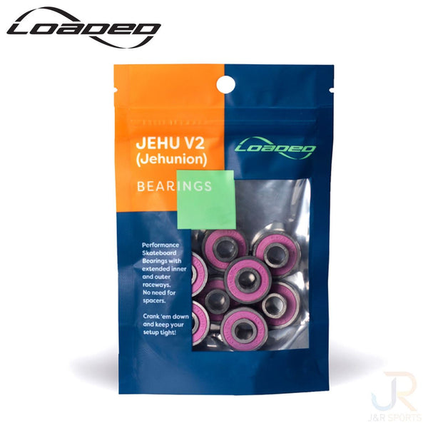 Loaded Jehu V2 Bearings + Integrated Spacers - (Set 8) Longboard Complete