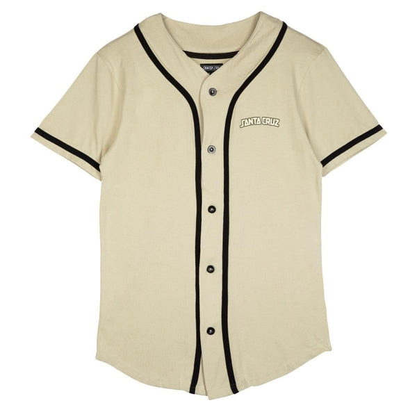 Santa Cruz Shirt Arch Strip Baseball Shirt - Nickel - Skatewarehouse.co.uk