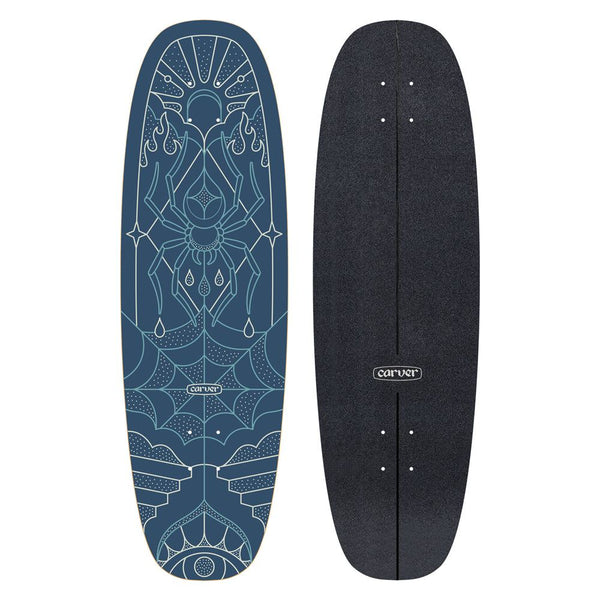 Carver Blue Widow - Surfskate Cruiser Skateboard Deck - 9.875