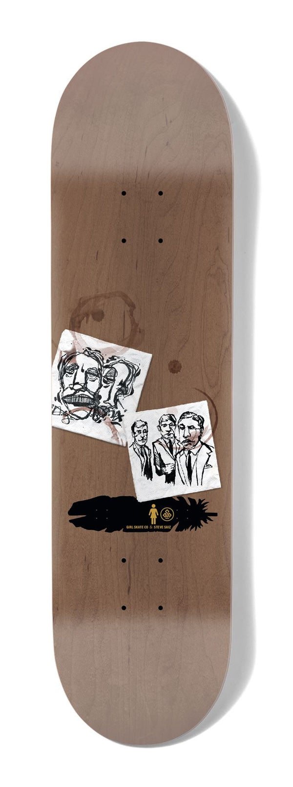 Girl Skateboard Saiz Faces Simon Bannerot Skateboard Deck - 9.0