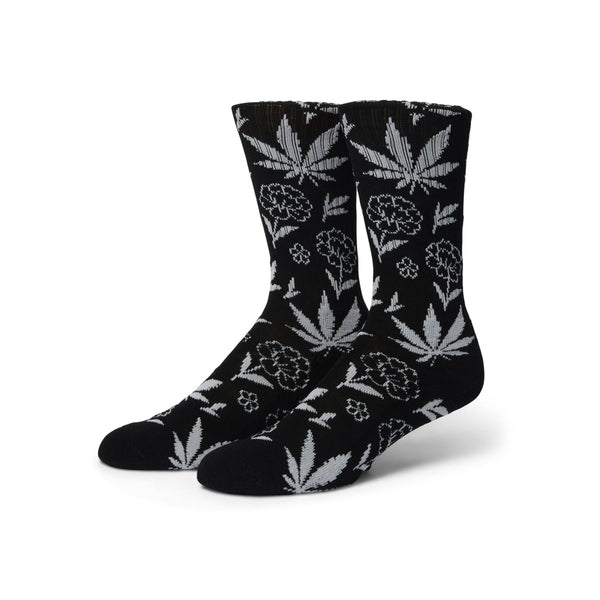 HUF Plantlife Porcelain Sock (Black) - One Size