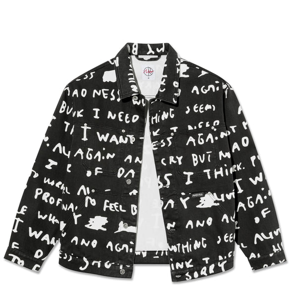 Polar Skate Co Patrik Jacket | Sad Notes (Black / White) - M