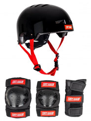 Tony Hawk Protective Set Helmet & Padset - Black / Red - Skatewarehouse.co.uk