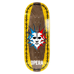 Opera Fatties Torn Spike Ex7 Brown / Yellow Skateboard Deck - 12"
