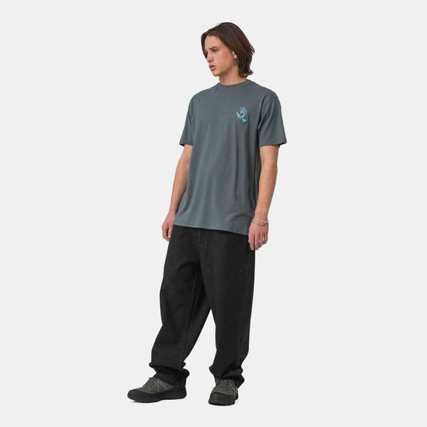 Santa Cruz T-Shirt Screaming Hand Chest T-Shirt - Storm Grey - Skatewarehouse.co.uk