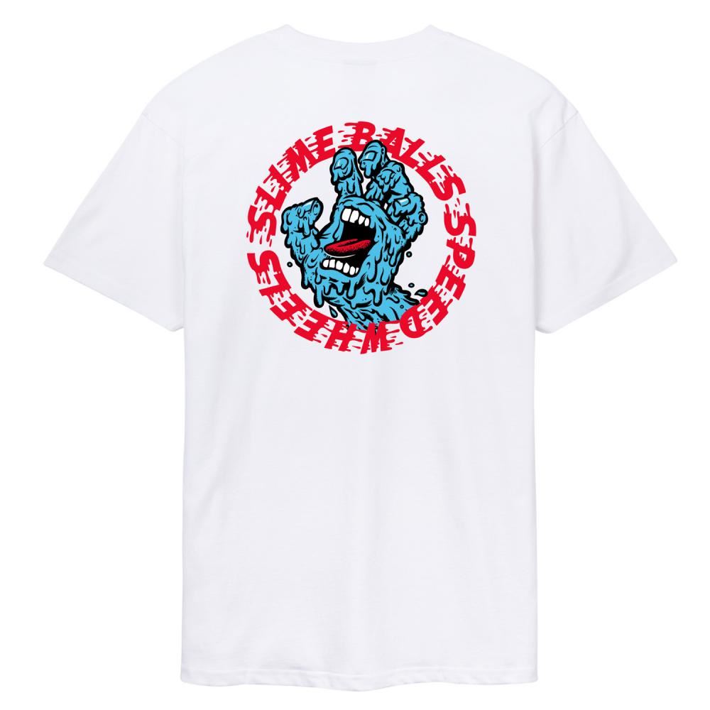 Slime Balls T-Shirt SB Hand - White - Skatewarehouse.co.uk