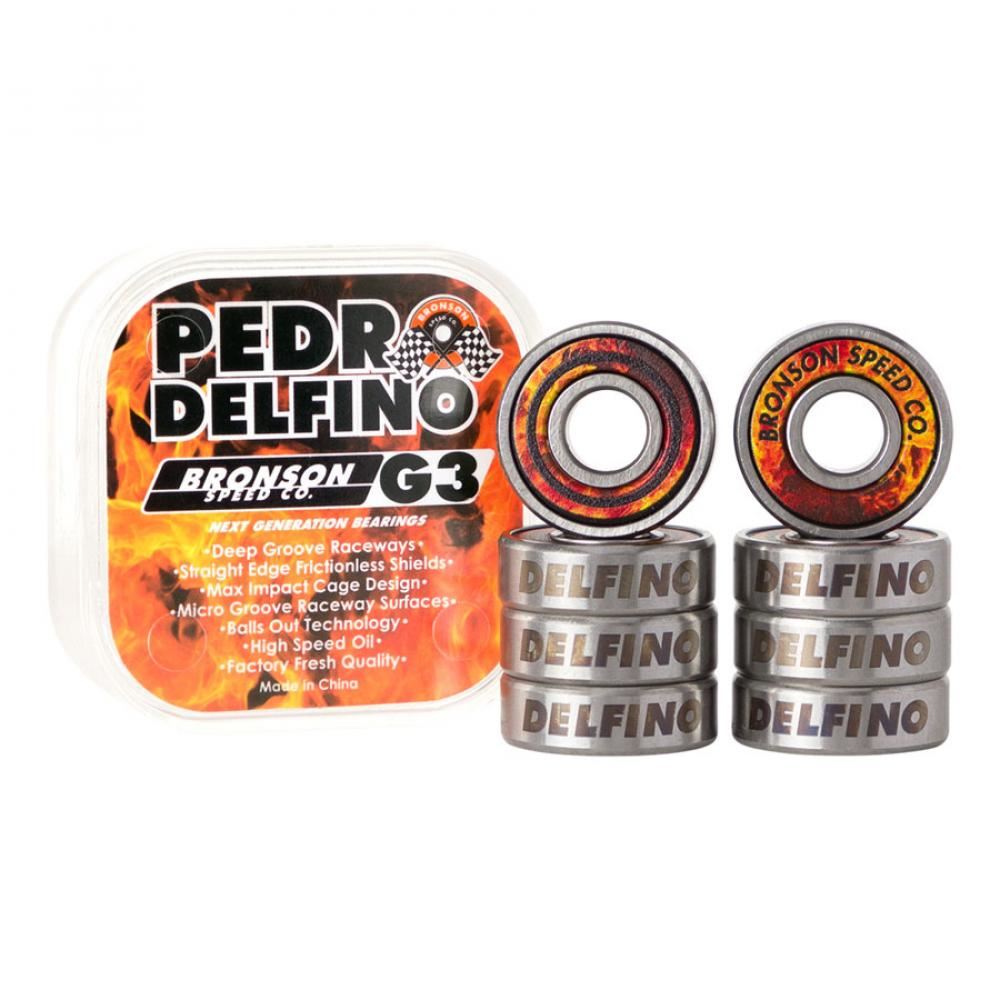 Bronson Speed Co. Skateboard Bearings Pedro Delfino Pro G3 - Skatewarehouse.co.uk