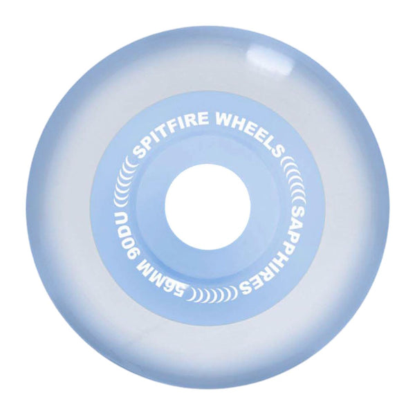 Spitfire 90Du April Sapphire Radial (Clear / Blue) Skateboard Wheels - 56mm