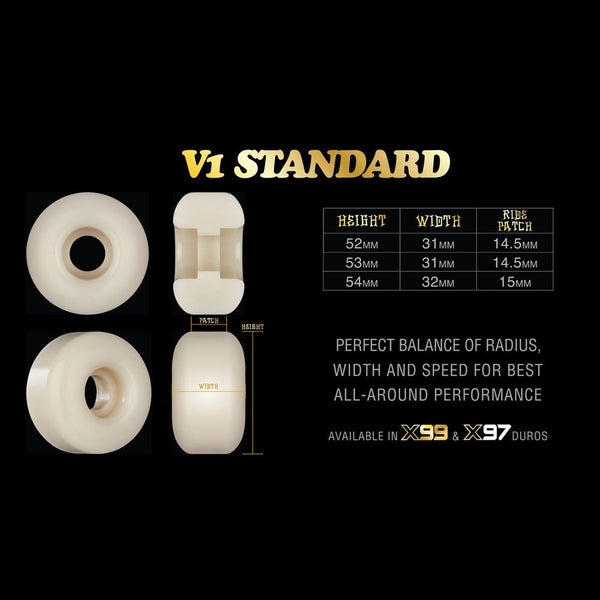 BONES X-Formula • 52mm • 97A • V1 Standard (Spring '26) Skateboard Wheels