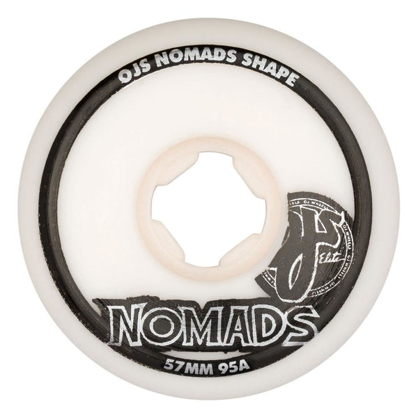 OJ Elite Skateboard Wheels Nomads 95a - Black / White - Skatewarehouse.co.uk