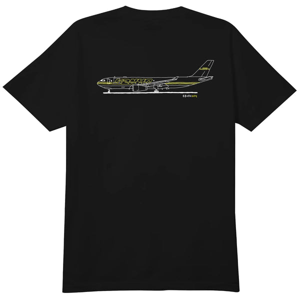 5Boro Cargo Plane Short Sleeve Tee Black - M