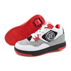 Breezy Rollers Shoes With Wheels - Jump - White / Grey / Red - Skatewarehouse.co.uk
