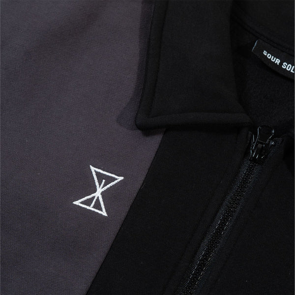 Sour Solution Collar Quarter Zip Black / Grey