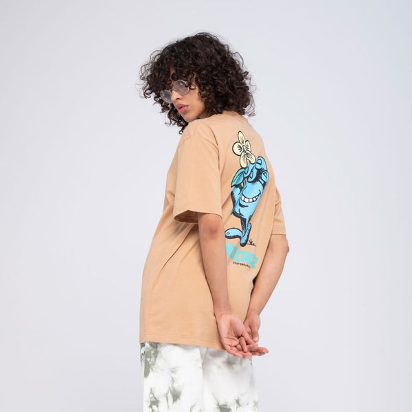 Santa Cruz T-Shirt Stroll T-Shirt - Sandstone - Skatewarehouse.co.uk