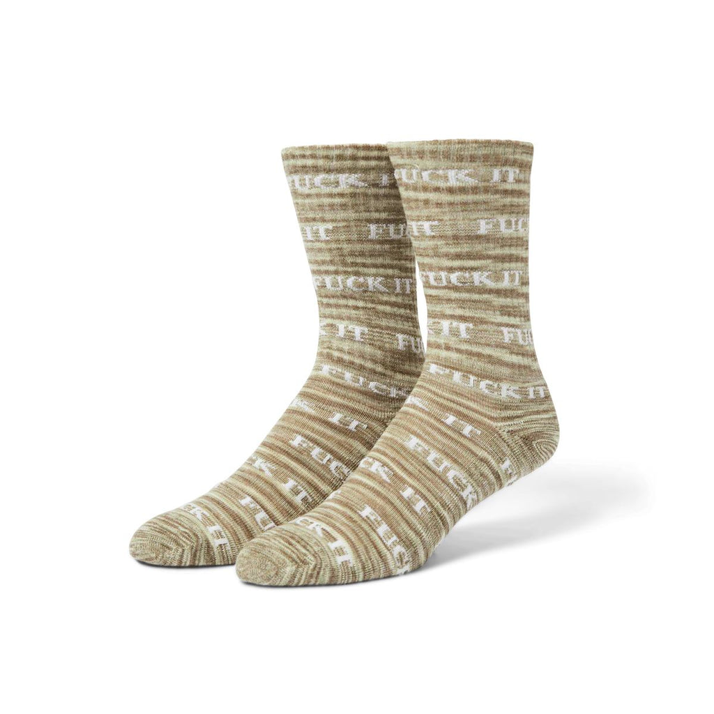 HUF Fuck It Marled Sock (Olive) - One Size