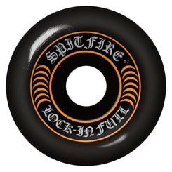 Spitfire Formula Four Skateboard Wheels Lock In Full 99 DU - Black - Skatewarehouse.co.uk