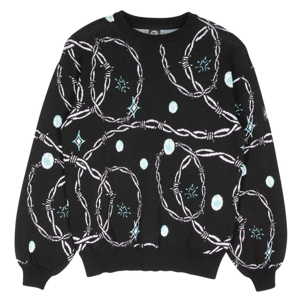 Santa Cruz Womens Knit Crew Lucky Gem Knit Crew - Black - Skatewarehouse.co.uk