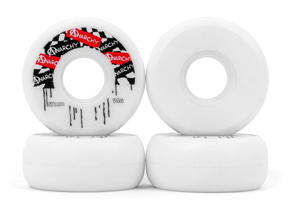Anarchy Aggressive Wheels - White - Skatewarehouse.co.uk