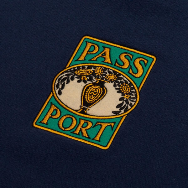 Pass~Port Vase Embroidery Tee (Navy) - M
