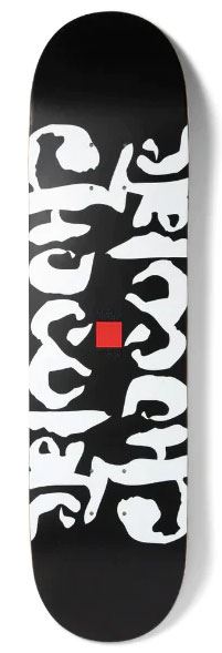 Chocolate Ink Blot Black Chris Roberts Twin Tip Symmetrical Skateboard Deck - 8.25