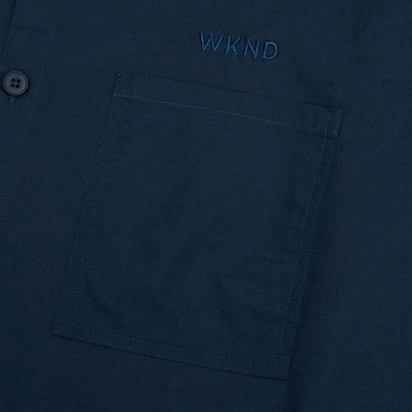 WKND Major Ripstop Shirt Navy - Skatewarehouse.co.uk