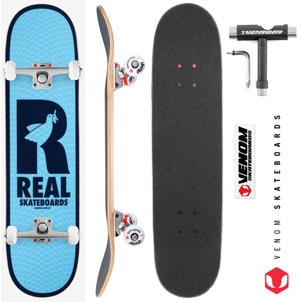 Real Renewal Doves Blue Custom Complete Skateboard - 7.75
