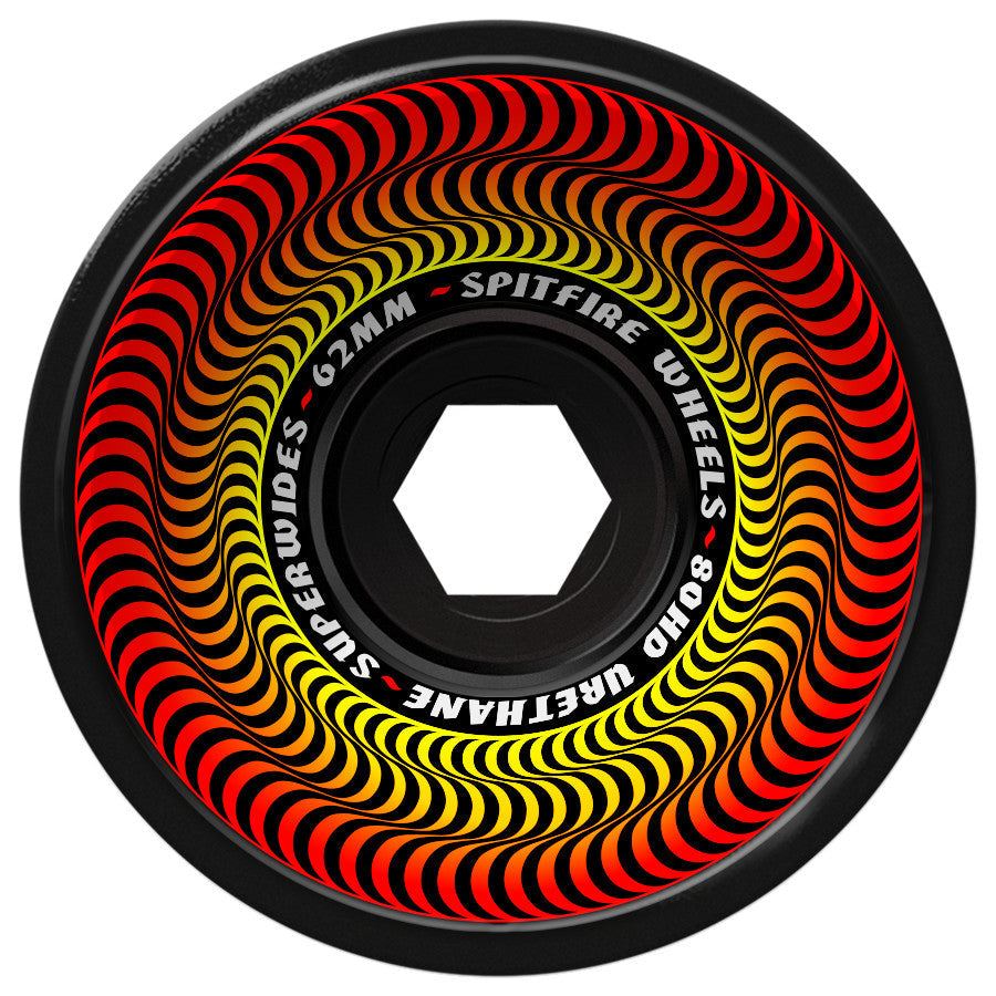 Spitfire 80HD Super Wide (Black) Skateboard Wheels - 62mm