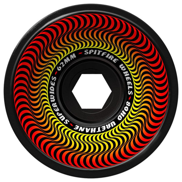 Spitfire 80HD Super Wide (Black) Skateboard Wheels - 62mm